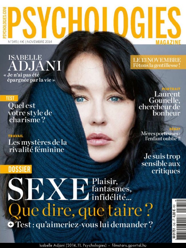 Isabelle Adjani (2014.11. Psychologies)