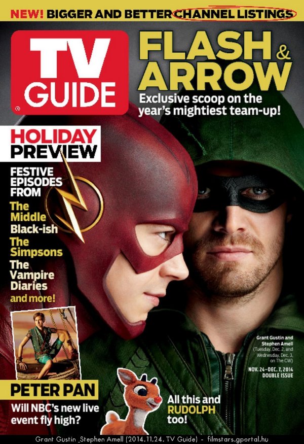 Grant Gustin & Stephen Amell (2014.11.24. TV Guide)