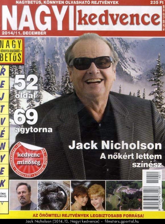 Sztrlexikon - Jack Nicholson letrajzi adatok, kpek, hrek, filmek