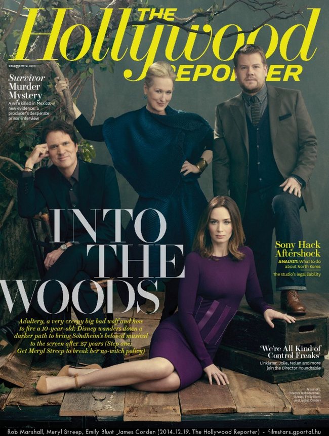 Rob Marshall, Meryl Streep, Emily Blunt & James Corden (2014.12.19. The Hollywood Reporter)