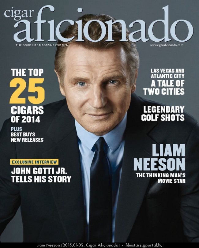 Liam Neeson (2015.01-02. Cigar Aficionado)