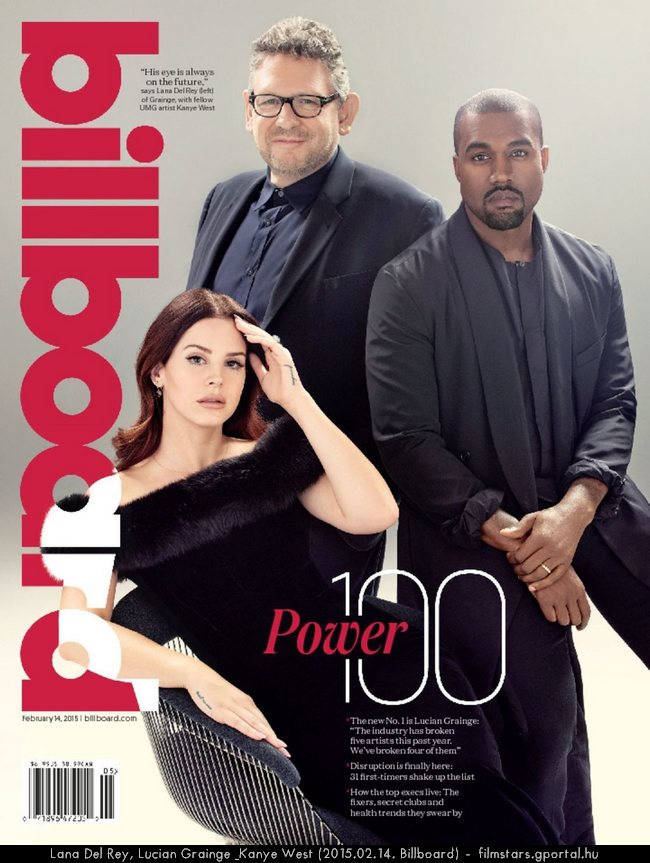 Lana Del Rey, Lucian Grainge & Kanye West (2015.02.14. Billboard)