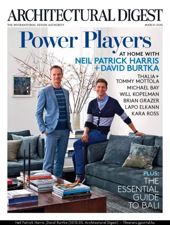 Neil Patrick Harris & David Burtka (2015.03. Architectural Digest)