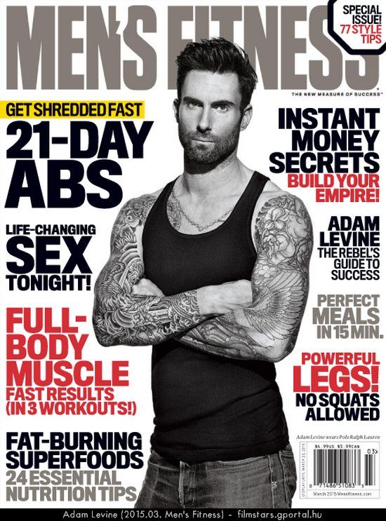 Adam Levine (2015.03. Men's Fitness)
