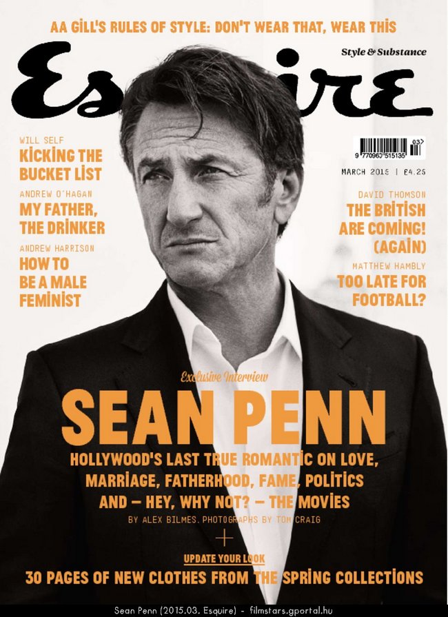 Sean Penn (2015.03. Esquire)