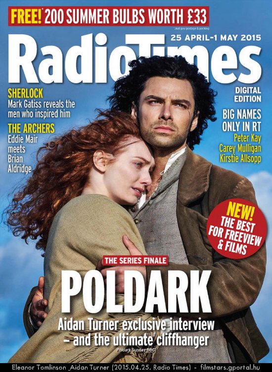 Eleanor Tomlinson & Aidan Turner (2015.04.25. Radio Times)