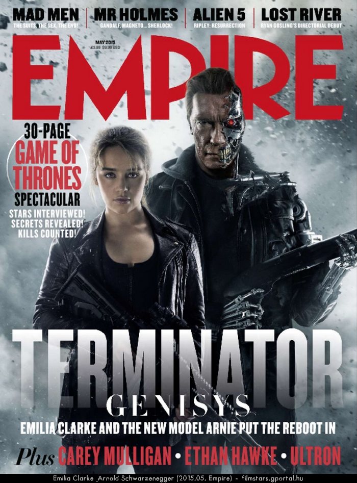 Emilia Clarke & Arnold Schwarzenegger (2015.05. Empire)