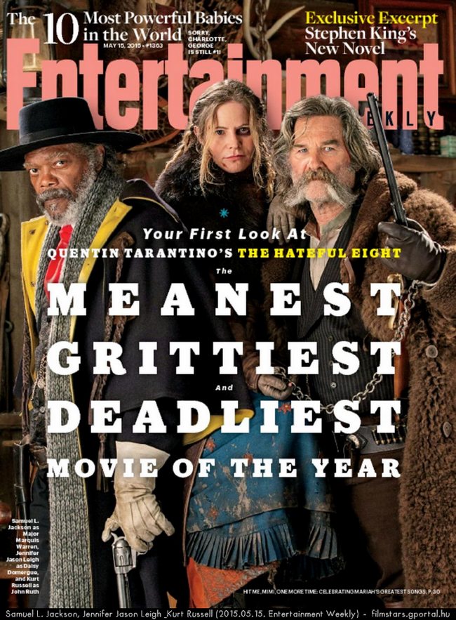 Samuel L. Jackson, Jennifer Jason Leigh & Kurt Russell (2015.05.15. Entertainment Weekly)