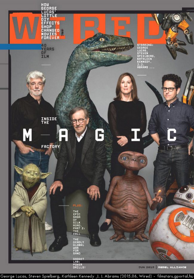 George Lucas, Steven Spielberg, Kathleen Kennedy & J. J. Abrams (2015.06. Wired)