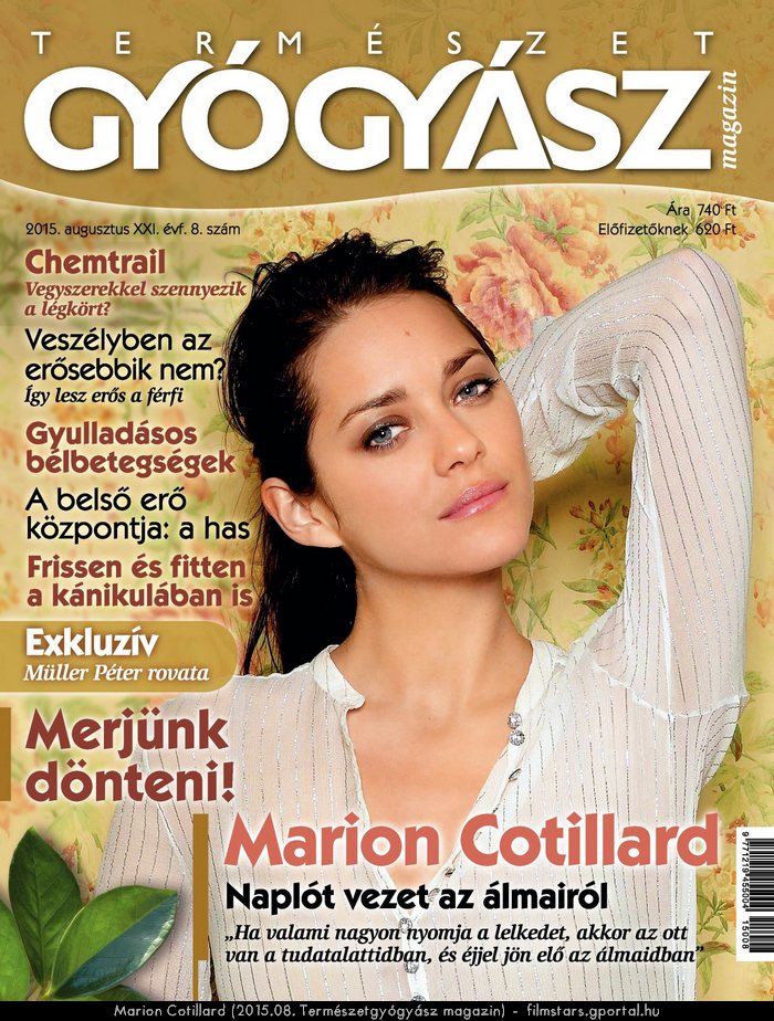 Marion Cotillard (2015.08. Termszetgygysz magazin)