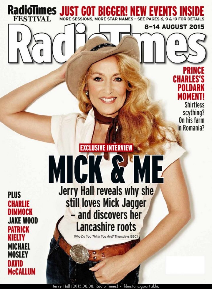 Jerry Hall (2015.08.08. Radio Times)