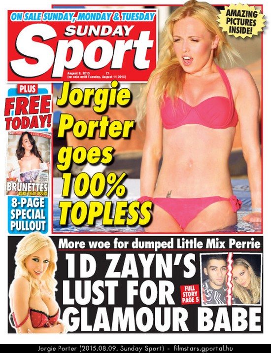 Jorgie Porter (2015.08.09. Sunday Sport)