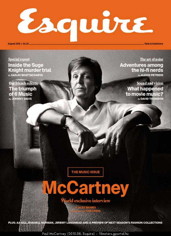 Paul McCartney (2015.08. Esquire)