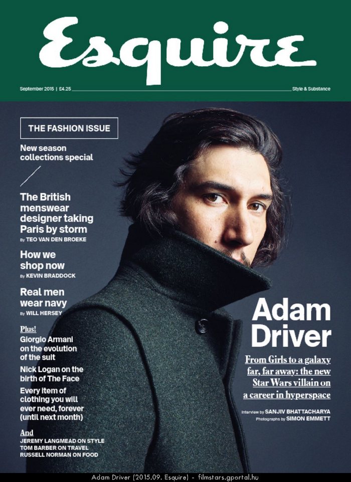 Adam Driver (2015.09. Esquire)