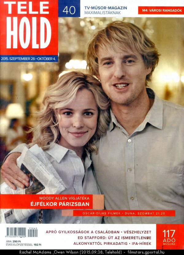 Rachel McAdams & Owen Wilson (2015.09.28. Telehold)