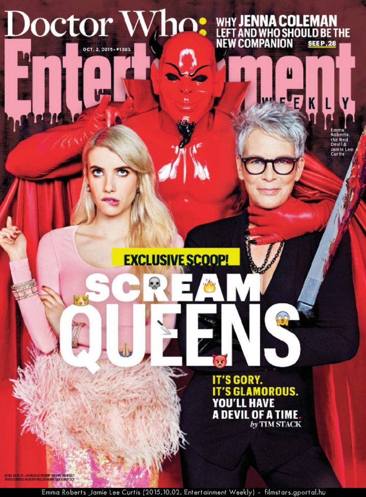Emma Roberts & Jamie Lee Curtis (2015.10.02. Entertainment Weekly)