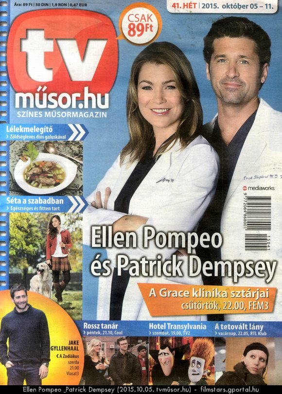 Ellen Pompeo & Patrick Dempsey (2015.10.05. tvmsor.hu)