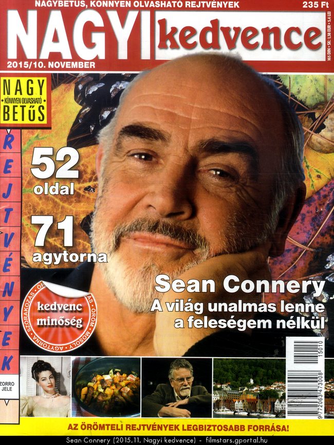 Sztrlexikon - Sean Connery letrajzi adatok, kpek, hrek, filmek