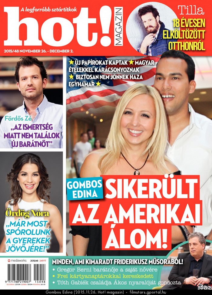 Gombos Edina (2015.11.26. Hot! magazin)