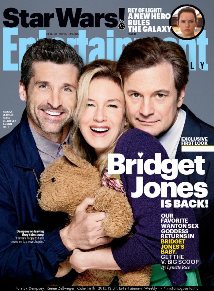 Patrick Dempsey, Rene Zellweger & Colin Firth (2015.12.31. Entertainment Weekly)