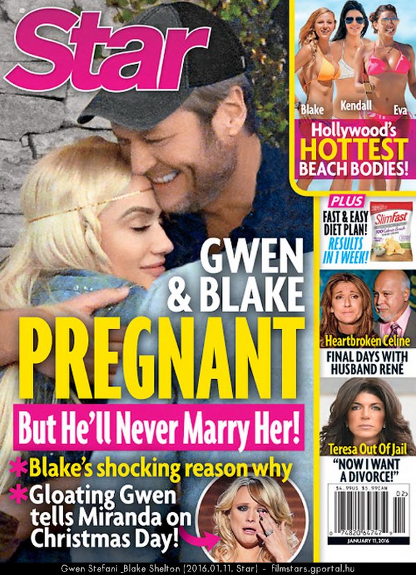 Gwen Stefani & Blake Shelton (2016.01.11. Star)
