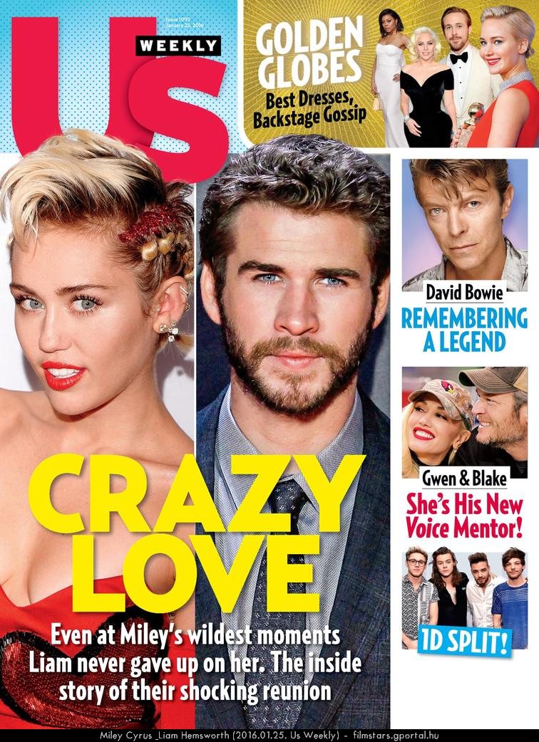 Miley Cyrus & Liam Hemsworth (2016.01.25. Us Weekly)