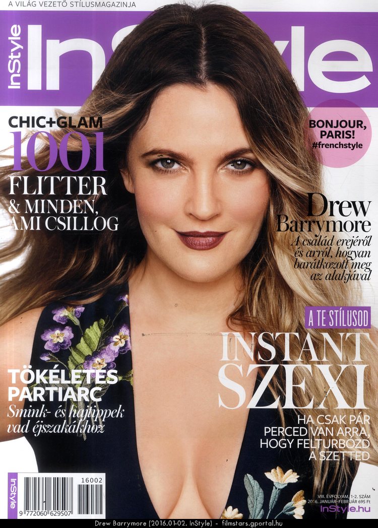 Drew Barrymore (2016.01-02. InStyle)