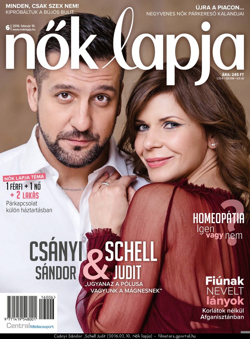 Csnyi Sndor & Schell Judit (2016.02.10. Nk lapja)