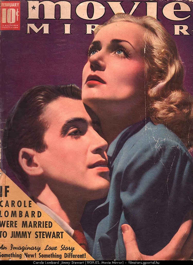Carole Lombard & Jimmy Stewart (1939.02. Movie Mirror)