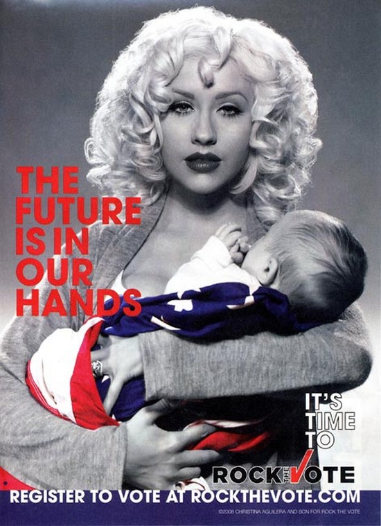 Christina Aguilera 'Rock the vote' kampnyfot