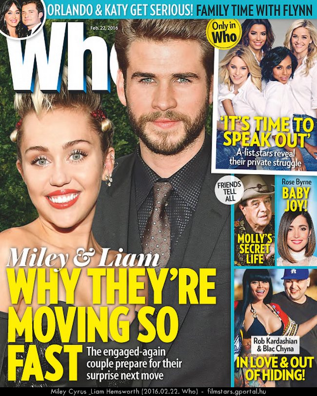 Miley Cyrus & Liam Hemsworth (2016.02.22. Who)