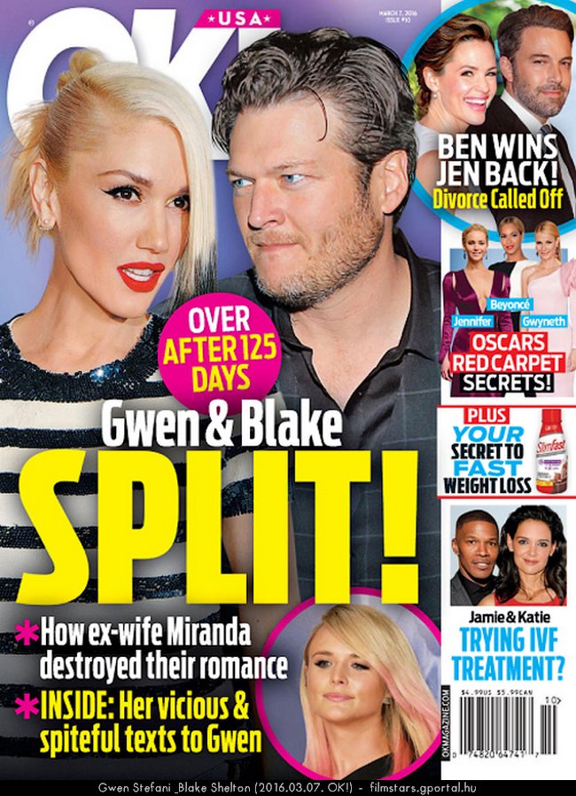 Gwen Stefani & Blake Shelton (2016.03.07. OK!)