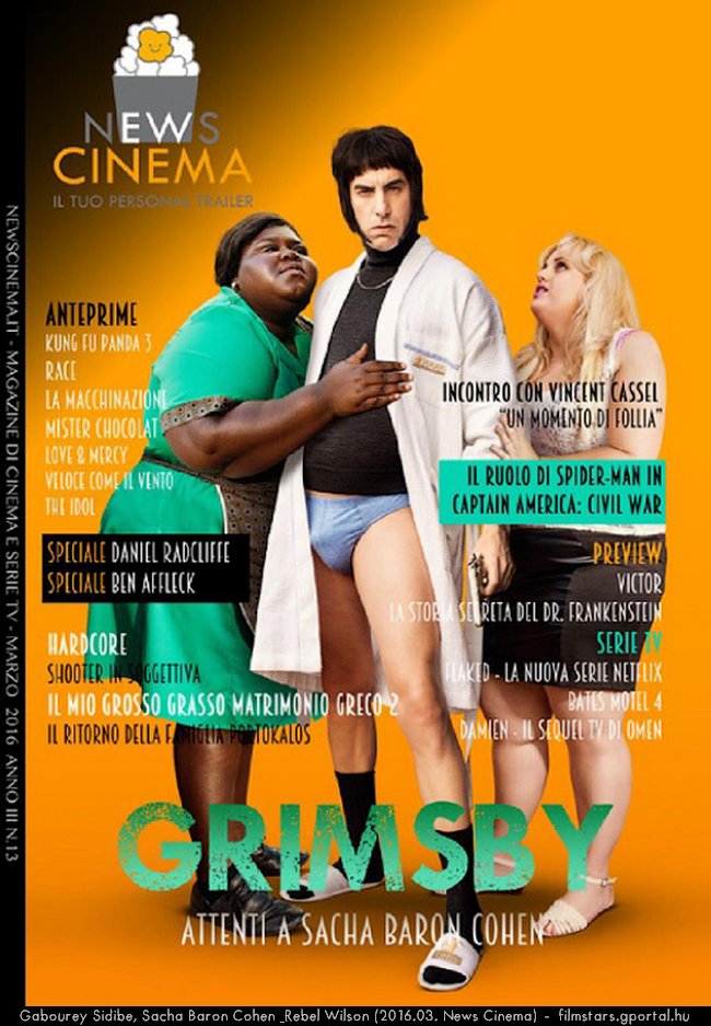 Gabourey Sidibe, Sacha Baron Cohen & Rebel Wilson (2016.03. News Cinema)