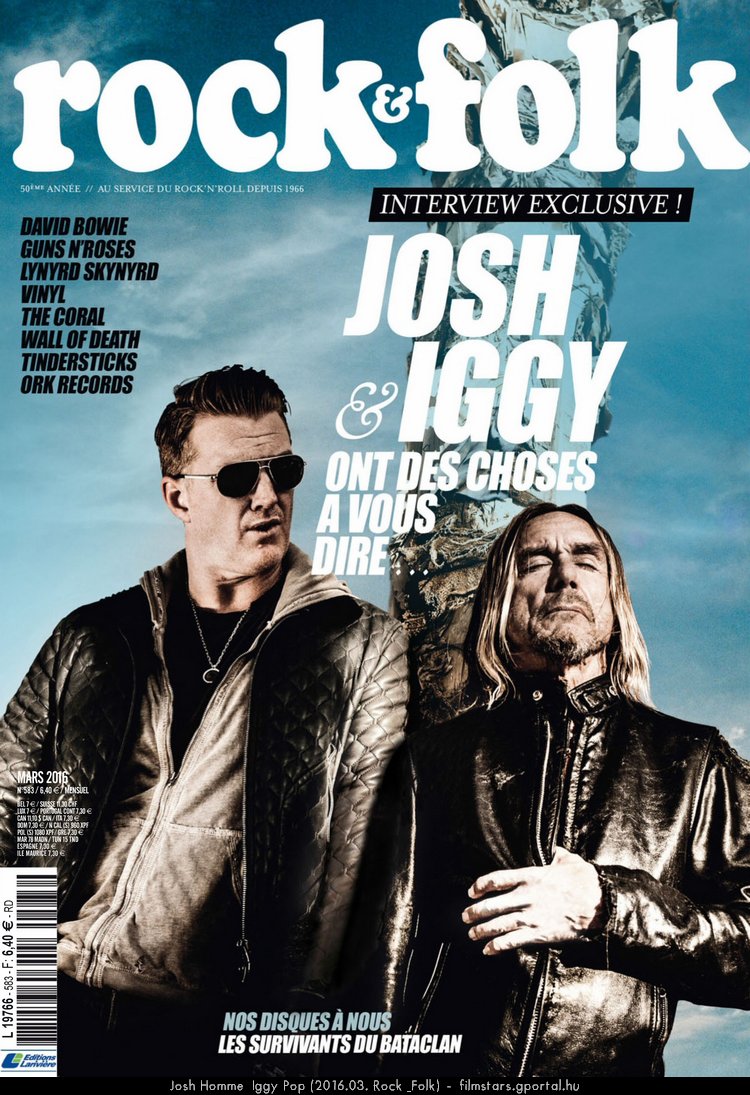 Josh Homme & Iggy Pop (2016.03. Rock & Folk)