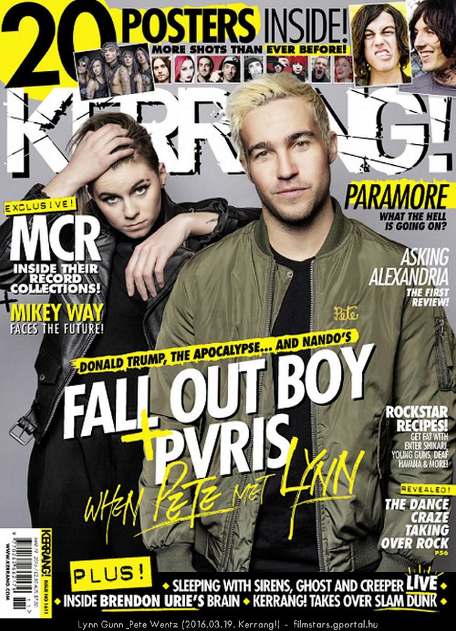 Lynn Gunn & Pete Wentz (2016.03.19. Kerrang!)