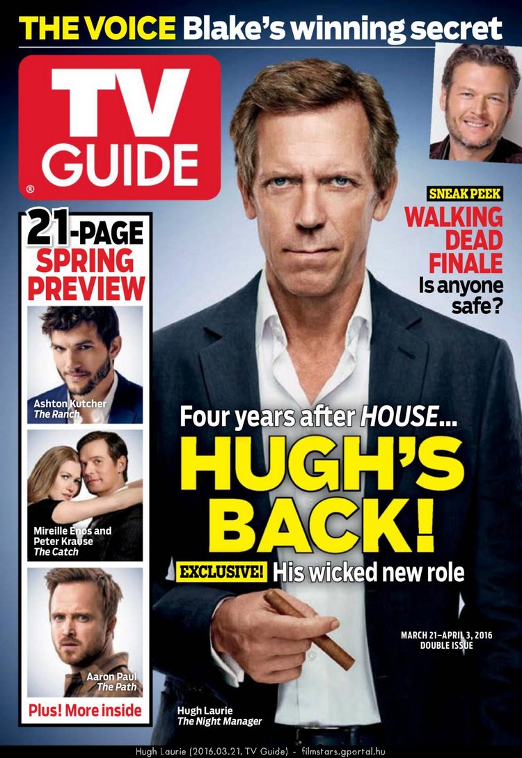 Hugh Laurie (2016.03.21. TV Guide)