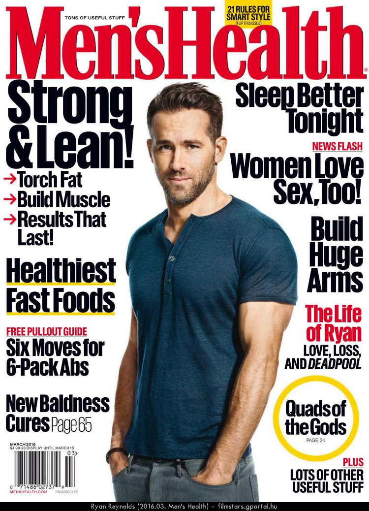 Ryan Reynolds (2016.03. Men's Health)