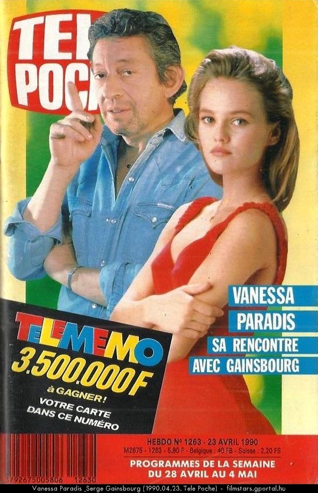 Vanessa Paradis & Serge Gainsbourg (1990.04.23. Tele Poche)