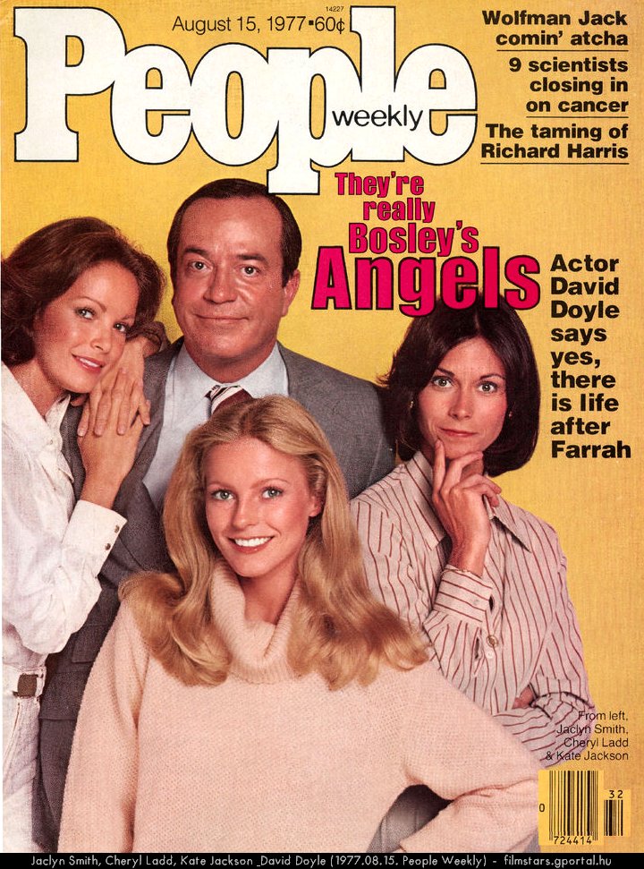 Jaclyn Smith, Cheryl Ladd, Kate Jackson & David Doyle (1977.08.15. People Weekly)